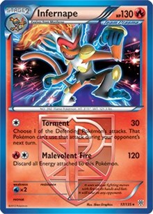 Infernape - 17/135 (BW Plasma Storm) (Deck Exclusives) Light Play