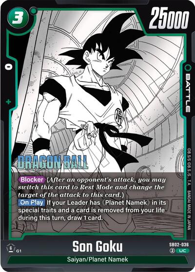 Son Goku SB02 - 036 (Manga Booster 02) Near Mint Holofoil - Nick Nack's Full Frontal Attack