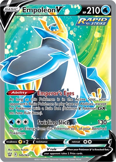 Empoleon V (Full Art) (SWSH05: Battle Styles) Near Mint Holofoil