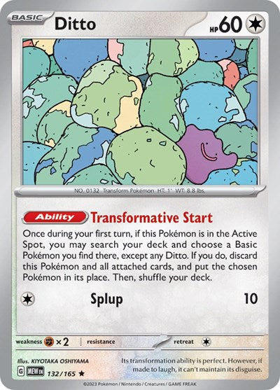 Ditto (Scarlet and Violet: 151) Near Mint Reverse Holofoil