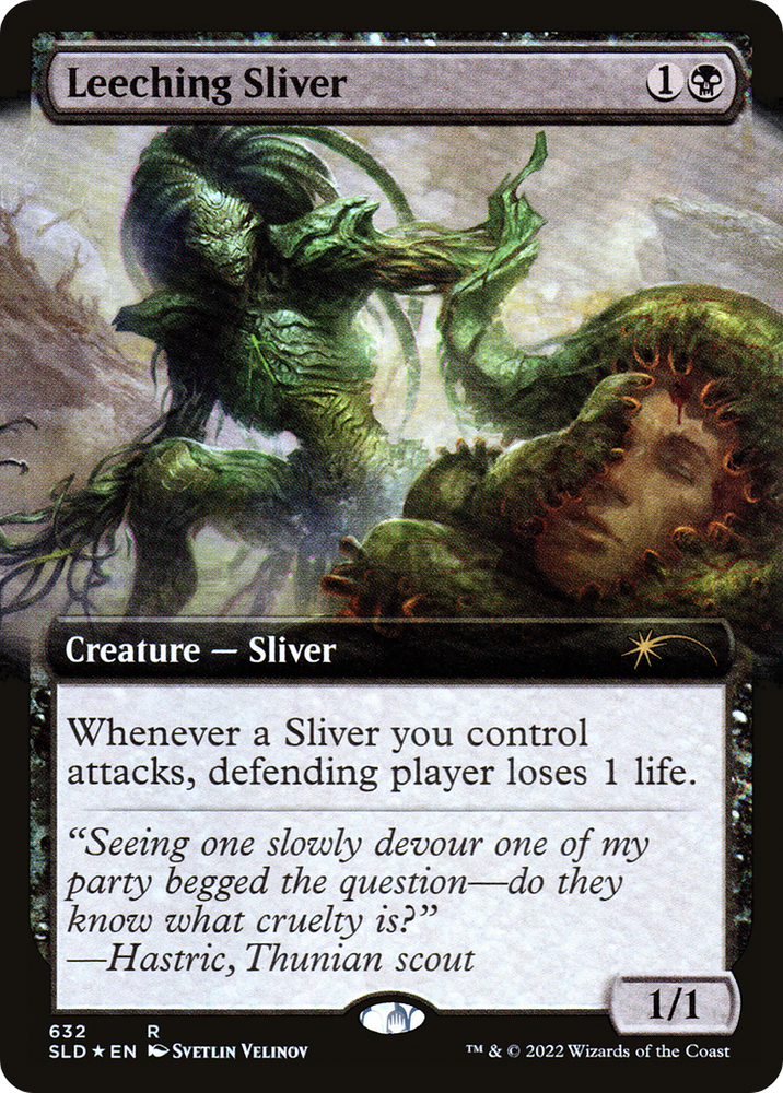 Leeching Sliver (Extended Art) [Secret Lair Drop Promos]