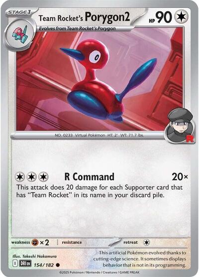 Team Rocket's Porygon2 (SV10: Destined Rivals) Near Mint - Nick Nack's Full Frontal Attack