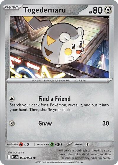 Togedemaru - 073 (ME02: Phantasmal Flames) Near Mint - Nick Nack's Full Frontal Attack