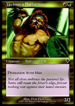 Yavimaya Barbarian (Invasion) Light Play Foil - Nick Nack's Full Frontal Attack