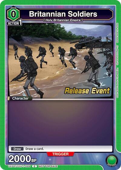 Britannian Soldiers (Code Geass: Lelouch of the Rebellion Release Event Cards) Near Mint