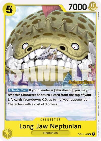 Long - Jaw Neptunian (A Fist of Divine Speed Release Event Cards) Near Mint - Nick Nack's Full Frontal Attack