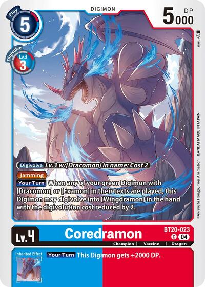 Coredramon BT20-023 (Release Special Booster 2.5) Damaged / Poor