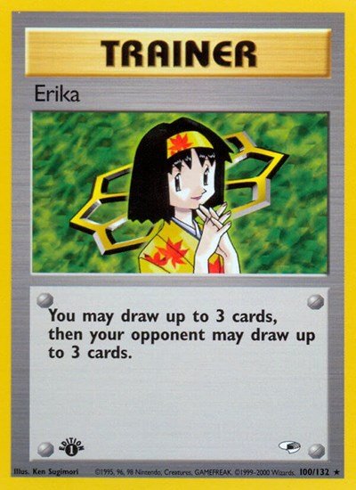 Erika (100) (Gym Heroes) Light Play Unlimited - Nick Nack's Full Frontal Attack