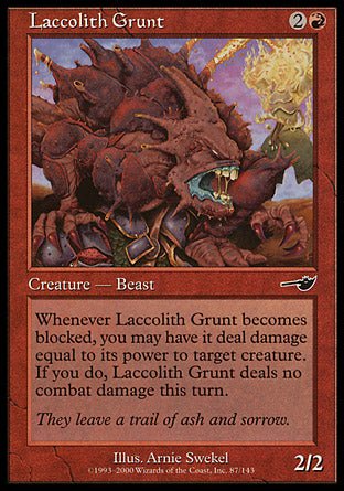 Laccolith Grunt (Nemesis) Near Mint - Nick Nack's Full Frontal Attack