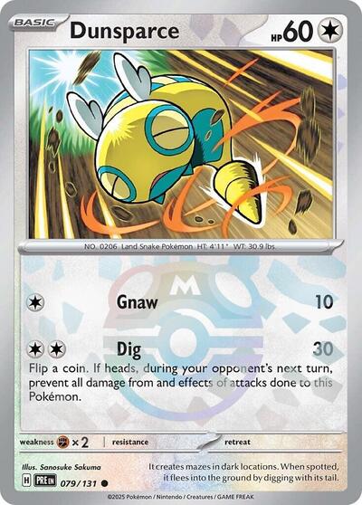 Dunsparce (Master Ball Pattern) (SV: Prismatic Evolutions) Near Mint Holofoil