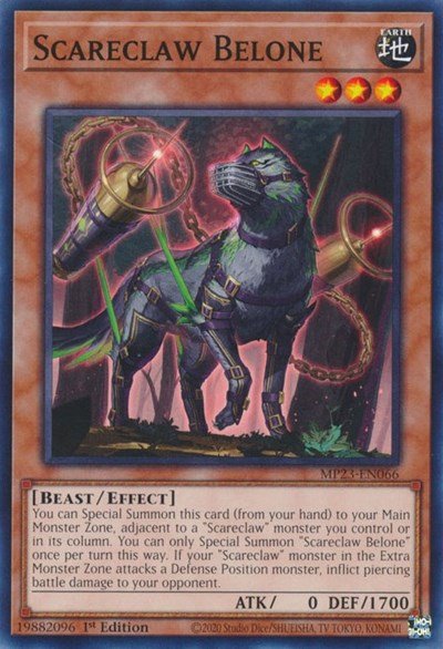 Scareclaw Belone (25th Anniversary Tin: Dueling Heroes Mega Pack) Light Play 1st Edition - Nick Nack's Full Frontal Attack
