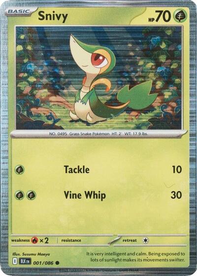 Snivy - 001/086 (Unova Poster Collection) (Miscellaneous Cards & Products) Near Mint Holofoil - Nick Nack's Full Frontal Attack