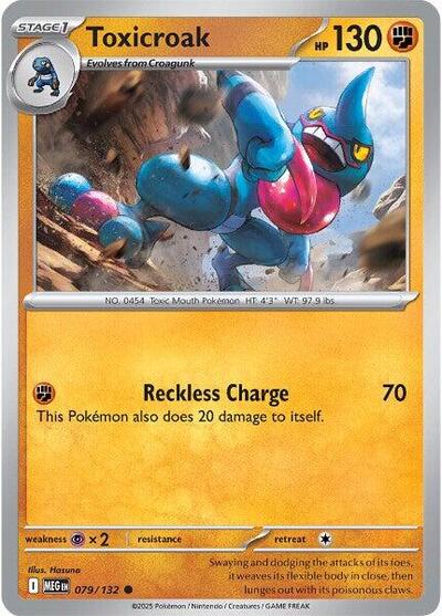 Toxicroak (ME01: Mega Evolution) Near Mint Reverse Holofoil