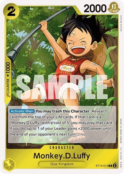 Monkey.D.Luffy (014) (Ultra Deck: The Three Brothers) Near Mint Foil - Nick Nack's Full Frontal Attack