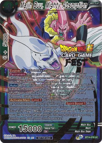 Majin Buu, Mighty Absorption (Card Game Fest 2022) (BT14-078) [Tarjetas de promoción del torneo] 