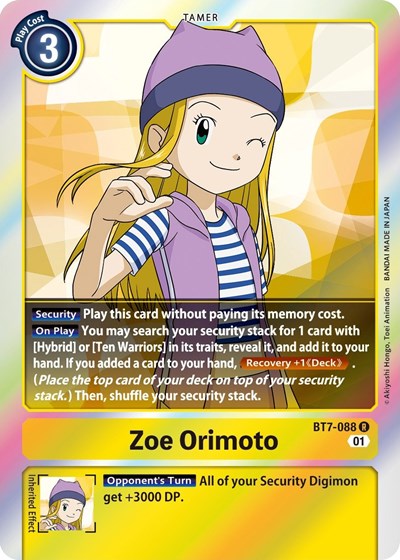 Zoe Orimoto (The Next Adventure) Near Mint Foil