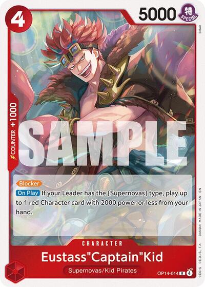 EustassCaptainKid OP14 - 014 (The Azure Sea's Seven) Near Mint Foil - Nick Nack's Full Frontal Attack