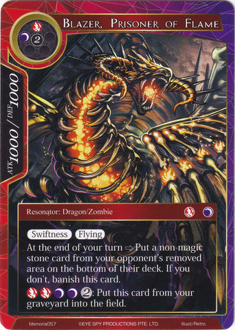 Blazer, Prisoner of Flame (Memoria057) [Alice Origin Memoria Cards]