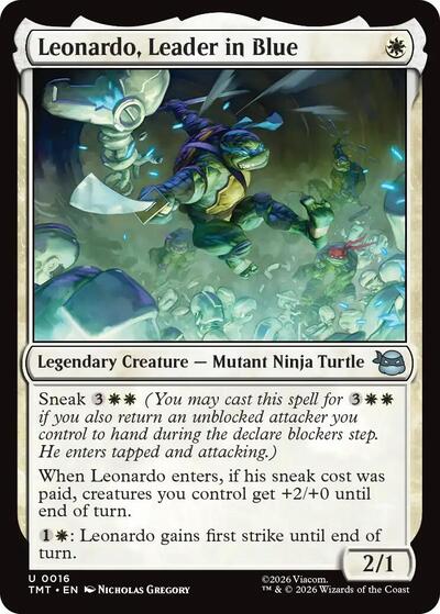 Leonardo, Leader in Blue (Teenage Mutant Ninja Turtles) Near Mint Foil