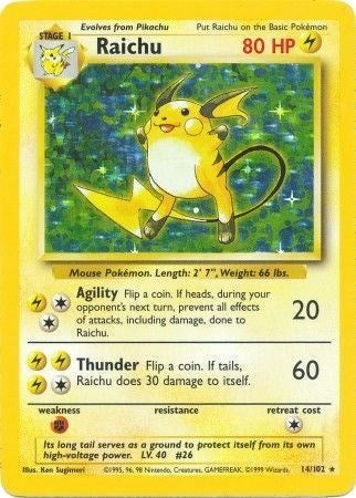 Raichu (Base Set) Damaged / Poor Holofoil
