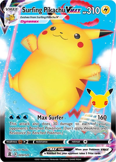 Surfing Pikachu VMAX (Celebrations) Near Mint Holofoil