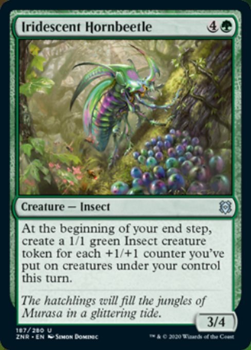Iridescent Hornbeetle (Zendikar Rising) Near Mint - Nick Nack's Full Frontal Attack