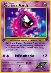 Sabrina's Gastly (Gym Challenge) Light Play 1st Edition