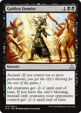 Golden Demise (Rivals of Ixalan) Near Mint - Nick Nack's Full Frontal Attack