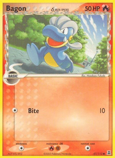Bagon - 057/113 (Delta Species) (Delta Species) Light Play - Nick Nack's Full Frontal Attack