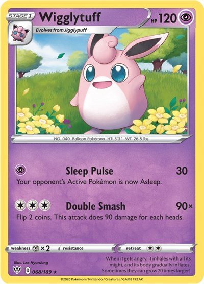 Wigglytuff (SWSH03: Darkness Ablaze) Near Mint - Nick Nack's Full Frontal Attack