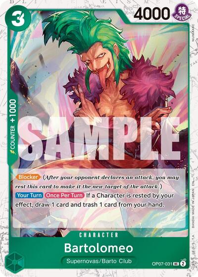 Bartolomeo (Pirate Foil) (Premium Booster - The Best - Vol. 2) Near Mint Foil - Nick Nack's Full Frontal Attack