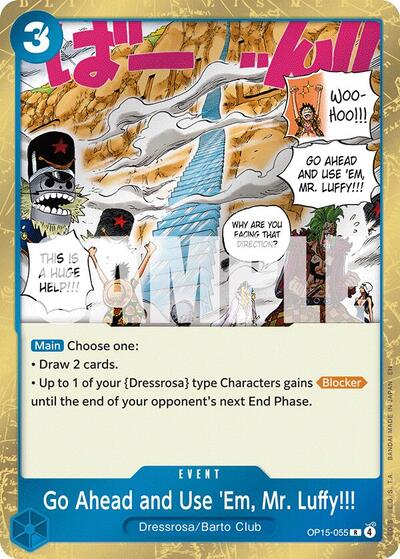 Go Ahead and Use 'Em, Mr. Luffy!!! (Adventure on Kami's Island) Near Mint Foil - Nick Nack's Full Frontal Attack