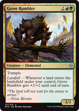 Grove Rumbler (Battle for Zendikar) Near Mint - Nick Nack's Full Frontal Attack