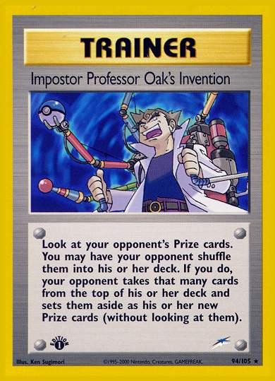 Impostor Professor Oak's Invention (Neo Destiny) Light Play 1st Edition