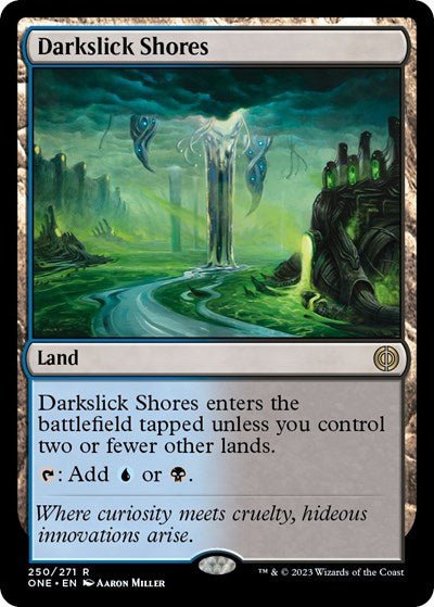 Darkslick Shores (Phyrexia: All Will Be One) Near Mint Foil - Nick Nack's Full Frontal Attack
