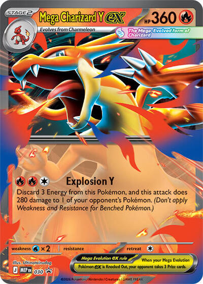Mega Charizard Y ex - 030 (ME: Mega Evolution Promo) Near Mint Holofoil