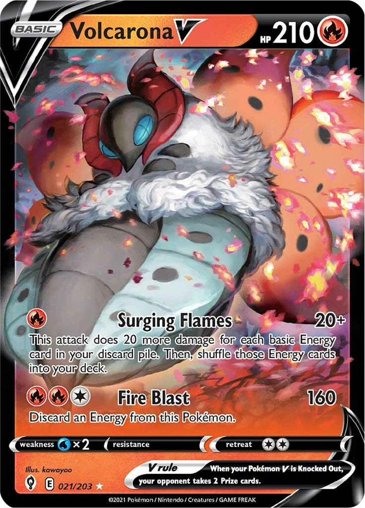 Volcarona V (021/203) [Espada y escudo: Cielos en evolución] 