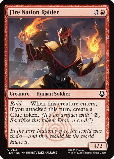 Fire Nation Raider (Avatar: The Last Airbender) Near Mint - Nick Nack's Full Frontal Attack