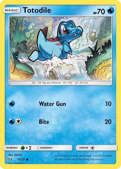 Totodile (Shining Legends) Near Mint - Nick Nack's Full Frontal Attack