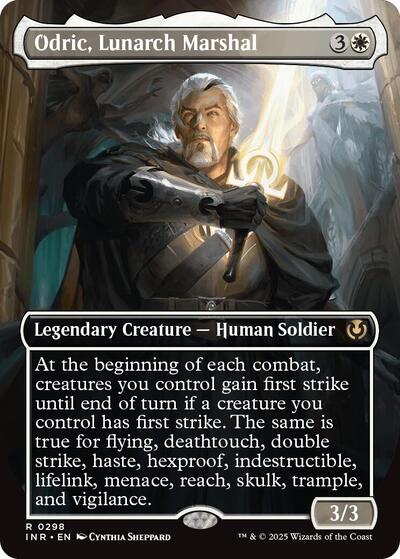 Odric, Lunarch Marshal (Borderless) (Innistrad Remastered) Near Mint Foil - Nick Nack's Full Frontal Attack
