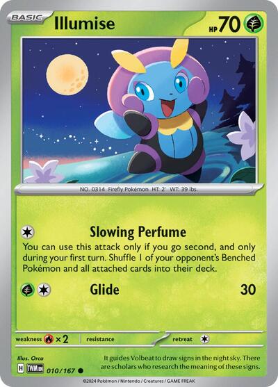 Illumise (SV06: Twilight Masquerade) Near Mint Reverse Holofoil - Nick Nack's Full Frontal Attack