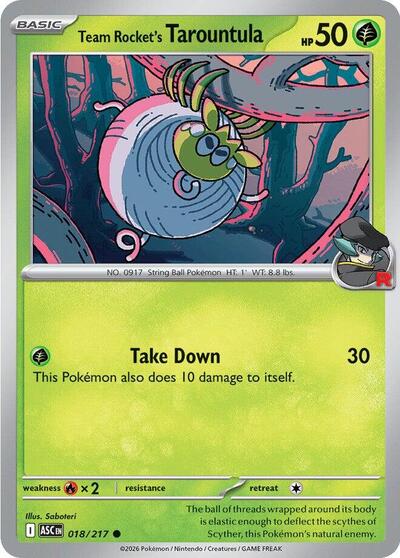 Team Rocket's Tarountula (ME: Ascended Heroes) Near Mint - Nick Nack's Full Frontal Attack