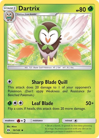 Dartrix (SM Base Set) Light Play