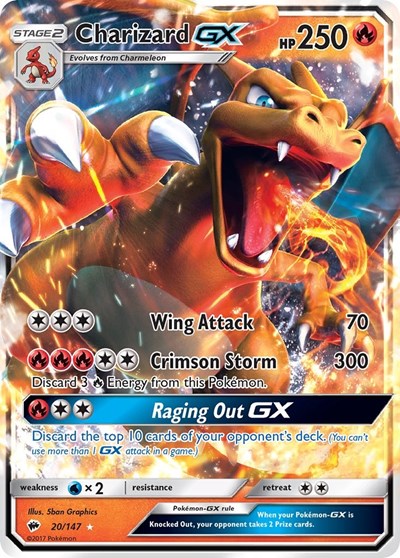 Charizard GX (SM - Burning Shadows) Near Mint Holofoil