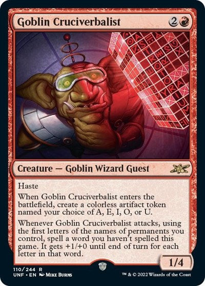 Goblin Cruciverbalist (Unfinity) Near Mint Foil