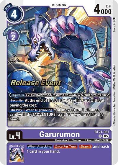 Garurumon (World Convergence Release Event Cards) Near Mint