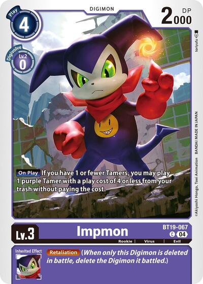 Impmon BT19-067 (Release Special Booster 2.5) Damaged / Poor