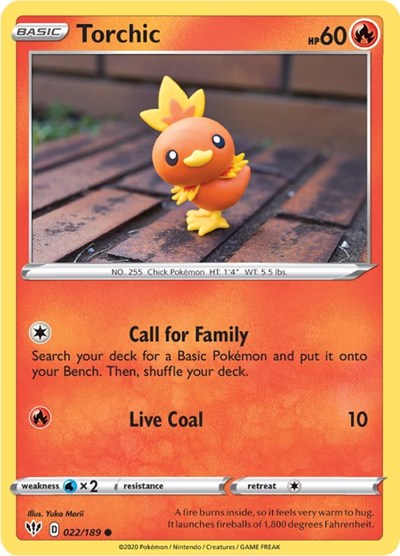 Torchic (SWSH03: Darkness Ablaze) Near Mint Reverse Holofoil