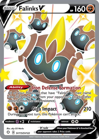 Falinks V (Shining Fates: Shiny Vault) Near Mint Holofoil