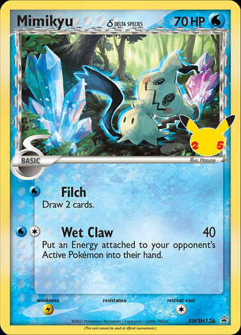 Mimikyu (Espèce Delta) (SWSH136) (Célébrations) [Épée et Bouclier : Promos Black Star] 